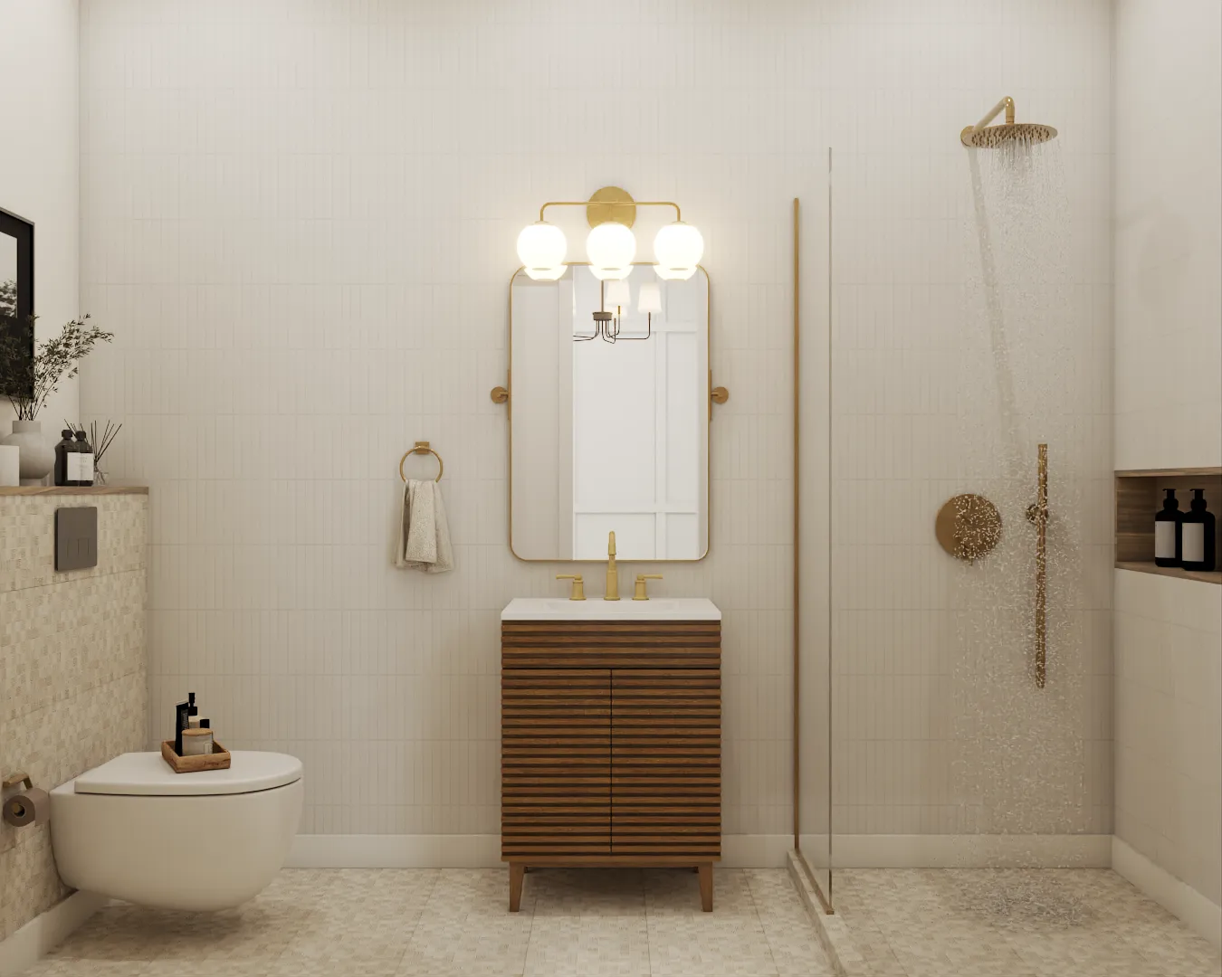 Modern Spa Bathroom - Interior design by Debora Interiors