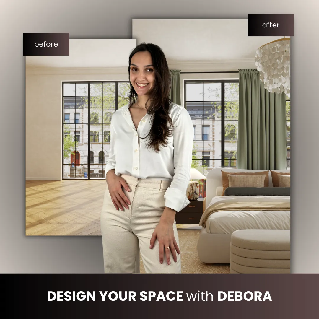 Before and after interior design transformation by Debora Interiors
